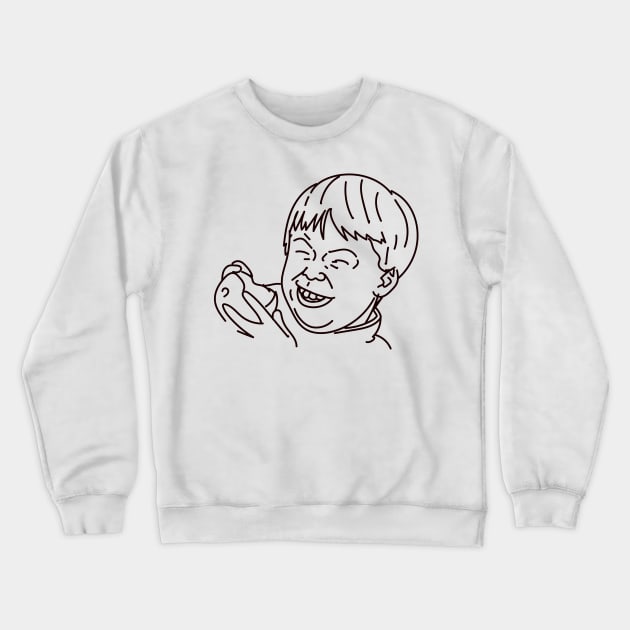 Apple eating kid Meme Crewneck Sweatshirt by Meme Gifts